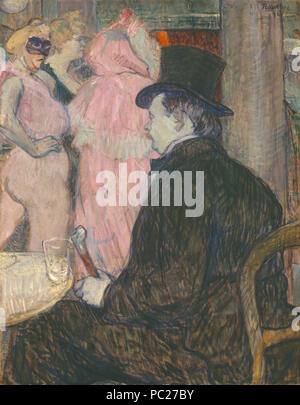 Henri de Toulouse-Lautrec (French, 1864 - 1901 ), Maxime Dethomas, 1896, oil on cardboard, Chester Dale Collection 408 Maxime Dethomas E10117 Stock Photo