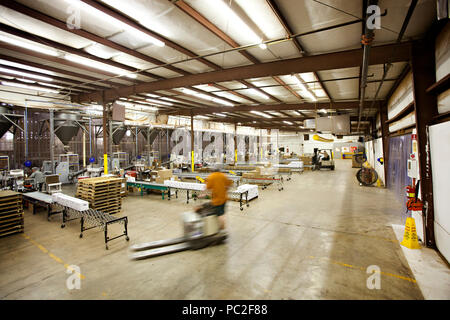 A beverage manufacturing and bottling facility Stock Photo