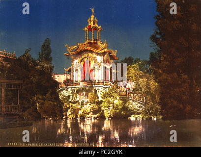 598 The Palace Lumineux, night, Exposition Universal, 1900, Paris, France Stock Photo