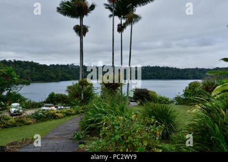 A view over Lake Barrine Crater Lakes National Park, Atherton Tablelands, QLD, Australia Stock Photo