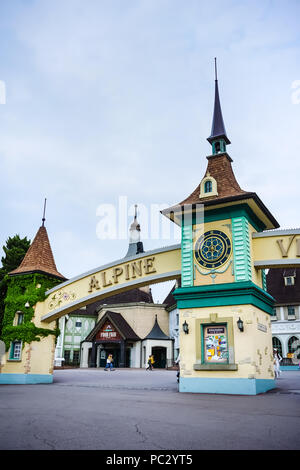 Seoul, South Korea - May 16, 2017: Alpine Village in Everland, Yongin. Stock Photo