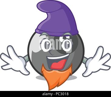 Elf billiard ball character cartoon Stock Vector