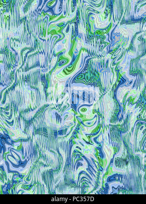 Illustration of an abstract abstract wild green and blue background Stock Photo