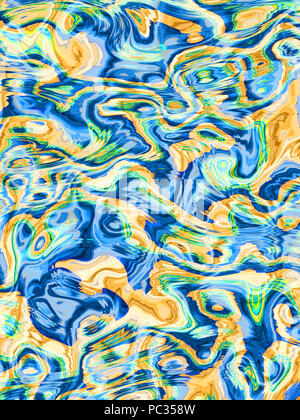 Illustration of an abstract abstract wild orange and blue background Stock Photo
