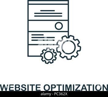 Website Optimization creative icon. Simple element illustration. Website Optimization concept symbol design from seo collection. Stock Vector
