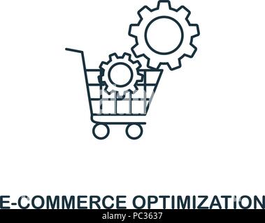 E-Commerce Optimization creative icon. Simple element illustration. E-Commerce Optimization concept symbol design from seo collection. Stock Vector