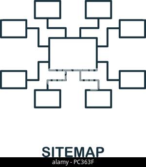 Sitemap creative icon. Simple element illustration. Sitemap concept symbol design from seo collection. Can be used for web, mobile and print. web desi Stock Vector
