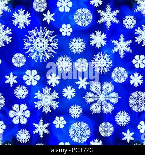 Seamless snowflakes pattern Stock Vector
