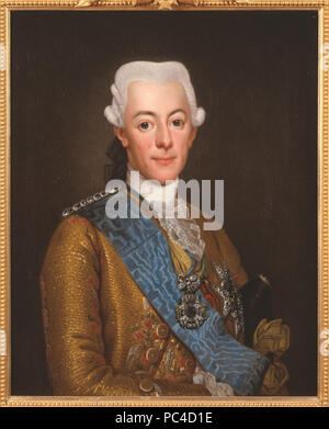 Per Krafft d.ä. Tillskriven efter Alexander Roslin: Gustav III, 1746-1792, konung av Sverige. NMGrh 398 40 Gustav III, 1746-1792, konung av Sverige (Per Krafft d.ä.) - Nationalmuseum - 15068 Stock Photo