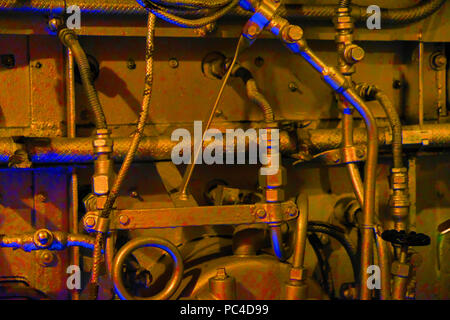 Hoses aboard the U.S.S. North Carolina Battleship, Wilmington, North Carolina, United States. Stock Photo