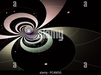 Abstract fractal patterns and shapes, 3D rendering Stock Photo