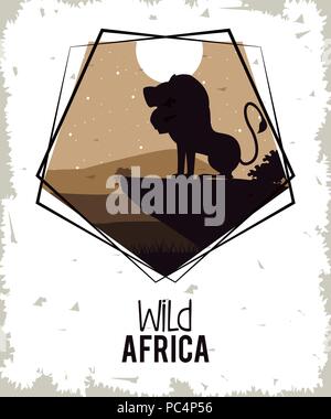 Wild africa animals Stock Vector