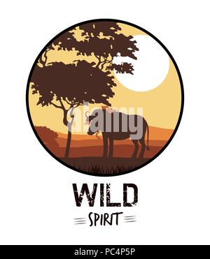 Wild spirit animals Stock Vector