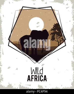 Wild africa animals Stock Vector