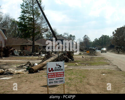 Hurricane Katrina Aftermath - damage in New Orleans Stock Photo