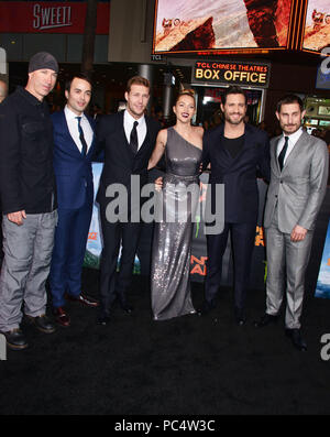 Luke Bracey Teresa Palmer And Edgar Ramirez At The Premiere Of Warner Bros Pictures And Alcon Entertainments Point Break Held At The Tcl Chinese Theater In Hollywood Ca December 15 2015 Photo