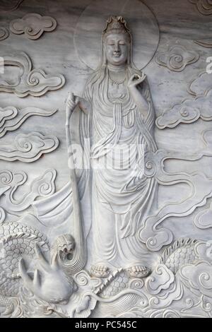 Linh Ung buddhist pagoda.  Quan Am bodhisattva of compassion or goddess of Mercy. Danang. Vietnam. | usage worldwide Stock Photo