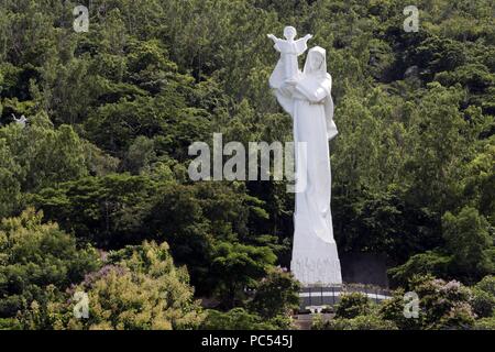 Bai Dau catholic church.  Giant Virgin Mary and Child statue (28 meters). Vung Tau.  Vietnam. | usage worldwide Stock Photo