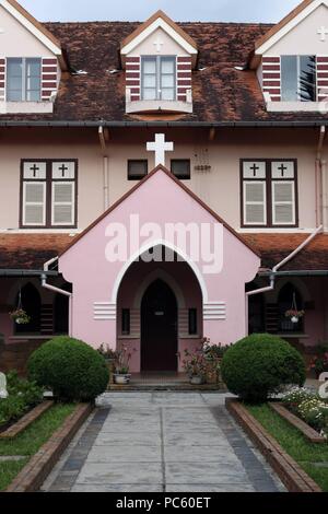 Old French church - Domaine de Marie Church in Dalat.  Vietnam. | usage worldwide Stock Photo