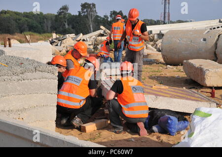 Israeli Home Front Command earthquake, bomb and disaster rescue training site Stock Photo