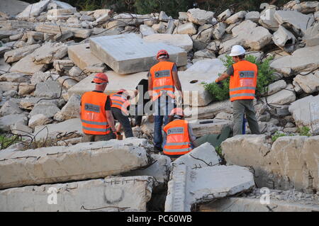 Israeli Home Front Command earthquake, bomb and disaster rescue training site Stock Photo