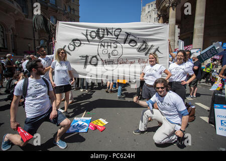 Tens of thousands of people join a huge demonstration to mark the 70th anniversary of the National Health Service.  Featuring: Sally Lindsay Where: London, England, United Kingdom When: 30 Jun 2018 Credit: Wheatley/WENN Stock Photo