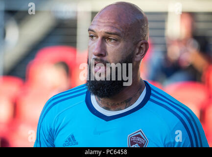 Washington DC, USA. 28th July, 2018. Colorado Rapids goalkeeper Tim Howard (1) before the MLS match between D.C United and the Colorado Rapids on July 28, 2018, at Audi Field, in Washington, DC D.C. United defeated the Colorado Rapids 2-1. Credit: Action Plus Sports/Alamy Live News