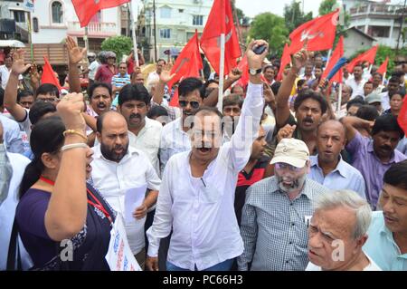 Agartala, Tripura, India. 31st July, 2018. People Seen Marching Towards ...