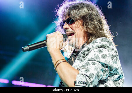 San Diego, California, USA. 1st Aug, 2018. KELLY HANSEN front man for Foreigner performs at Mattress Firm Amphitheatre in Chula Vista, California on July 31, 2018 Credit: Marissa Carter/ZUMA Wire/Alamy Live News Stock Photo