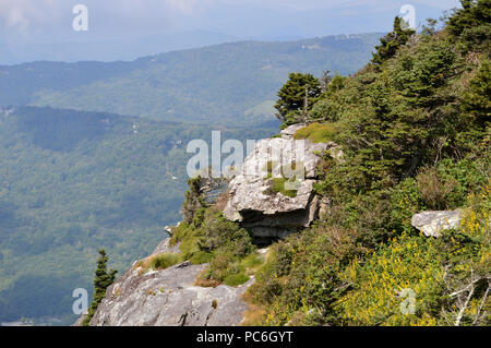 Scenic Overlook at Grandfather Mountain in North Carolina Stock Photo