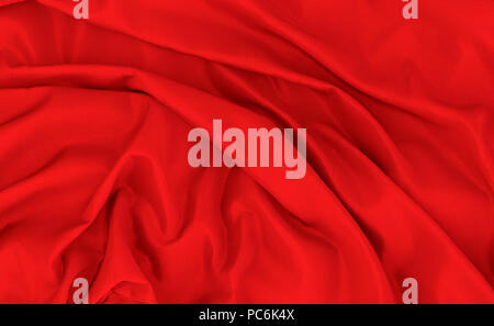 Red fabric and textile background.3d illustration. Fashion textile design Stock Photo