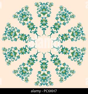 Floral Green Ornaments Stock Vector