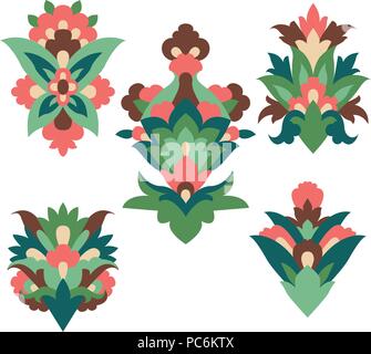 Floral Abstract Ornaments Stock Vector