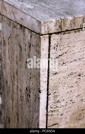 Architectural exterior marble stone wall texture in Budapest, Hungary Stock Photo