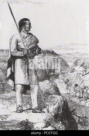 186 Emp Tewodros supervising crossing of the Blue Nile mod Pur Stock Photo