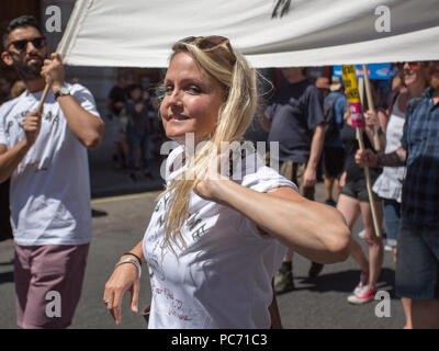 Tens of thousands of people join a huge demonstration to mark the 70th anniversary of the National Health Service.  Featuring: Sally Lindsay Where: London, England, United Kingdom When: 30 Jun 2018 Credit: Wheatley/WENN Stock Photo