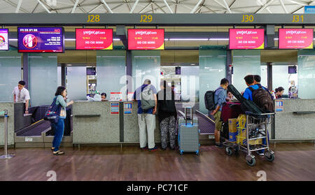 Seoul, South Korea - Sep 21, 2016. Interior of Incheon Airport in Seoul, South Korea. Incheon is one of the largest and busiest airports in the world. Stock Photo