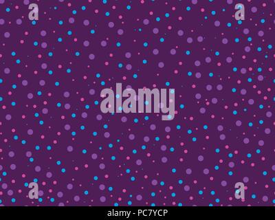 Seamless patern with colorful circles on a purple background. Vector illustration Stock Vector