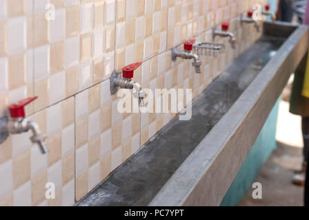 Water sanitation in Kampala school, Uganda, Africa Stock Photo