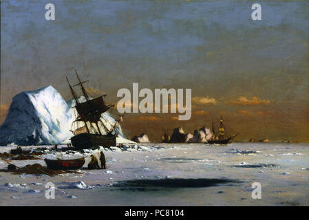15 Waiting for the Thaw (Arctic Whaling Scene) by William Bradford Stock Photo