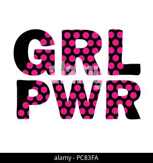 Vector poster Girl Power. Good for sticker, patch, pin or t-shirt print Stock Vector
