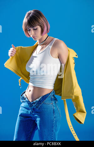fashionable girl standing with 