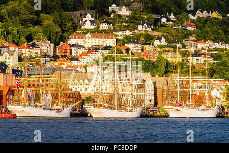 Sailing ship festival in Bergen, Norway Stock Photo