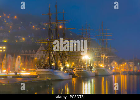 Sailing ship festival in Bergen, Norway Stock Photo