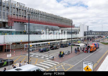 Dublin Airport Terminal One Passengers With Hand Luggage Arrivals ...