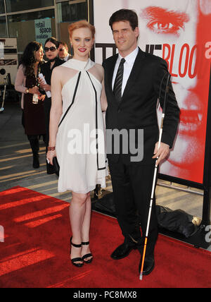 Deborah Ann Woll and EJ Scott  at the True Blood Premiere at the Arclight Theatre in Los Angeles.Deborah Ann Woll and EJ Scott  ------------- Red Carpet Event, Vertical, USA, Film Industry, Celebrities,  Photography, Bestof, Arts Culture and Entertainment, Topix Celebrities fashion /  Vertical, Best of, Event in Hollywood Life - California,  Red Carpet and backstage, USA, Film Industry, Celebrities,  movie celebrities, TV celebrities, Music celebrities, Photography, Bestof, Arts Culture and Entertainment,  Topix, vertical,  family from from the year , 2012, inquiry tsuni@Gamma-USA.com Husband  Stock Photo