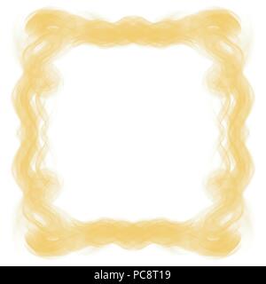 yellow watercolor frame border pattern, vector illustration Stock Vector