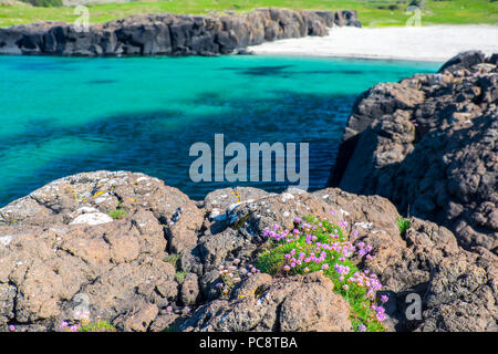 Langamull beach / bay on the north coast of the Isle of Mull in the Scottish Hebrides Stock Photo