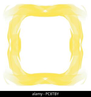yellow watercolor frame border pattern, vector illustration Stock Vector