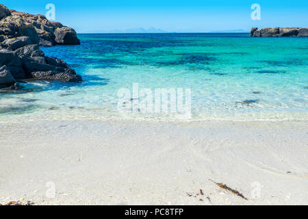 Langamull beach / bay on the north coast of the Isle of Mull in the Scottish Hebrides Stock Photo